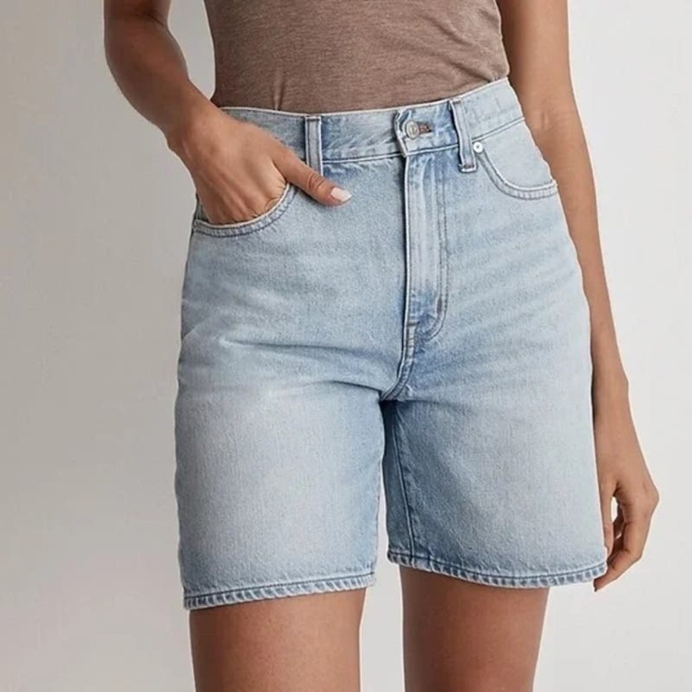 MADEWELL $84 Baggy Jean Shorts Bermuda Bessemund Wash Size 26